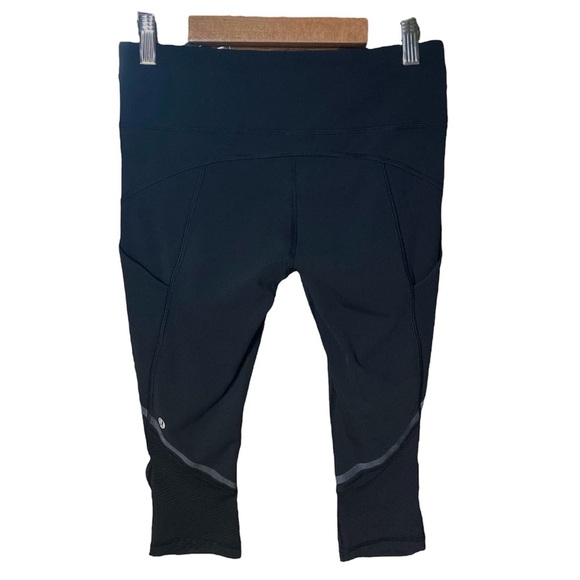 Lululemon Black Hop To It Capri Crop Leggings - Picture 4 of 13